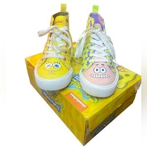 Nickelodeon SpongeBob Patrick High Top Sneakers Size 5 Big Kids